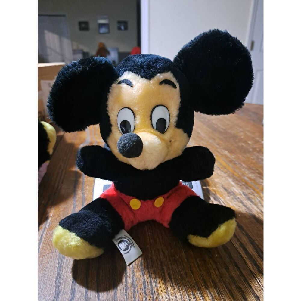 Vintage 1970s Disneyland Walt Disney World Mickey Mouse Stuffed Toy Plushie